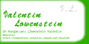 valentin lowenstein business card